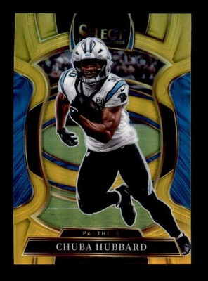 CHUBA HUBBARD 2025 PANINI SELECT #43 GOLD PRIZM PARALLEL #06/10 (RARE) T7154
