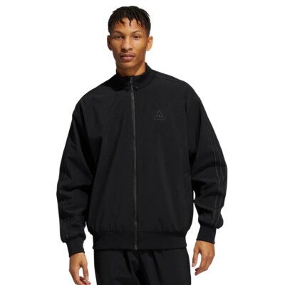 Size L- ADIDAS ORIGINALS X PHARRELL WILLIAMS HU UNISEX TRACK JACKET, BLACK.
