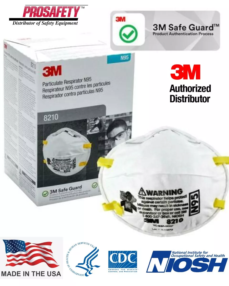 Klassifikation brochure tale 3M 8210 N95 Disposable Particulate Respiratory Protection Mask NIOSH  Approved | eBay