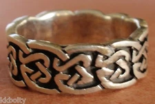 925 Sterling Silver Celtic Knot Scalloped Edge Eternity Ring - select your size