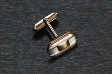 Einzelner klassischer Manschetten Knopf - Sterling Silber - 925 - Pforzheim EDEL