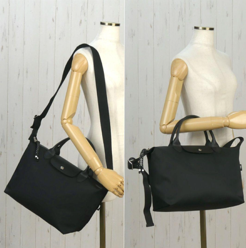 Bolso de Hombro Longchamp Le Pliage Energy Bolso de 2 Vías M Negro Outlet de JAPÓN - Imagen 12 de 12
