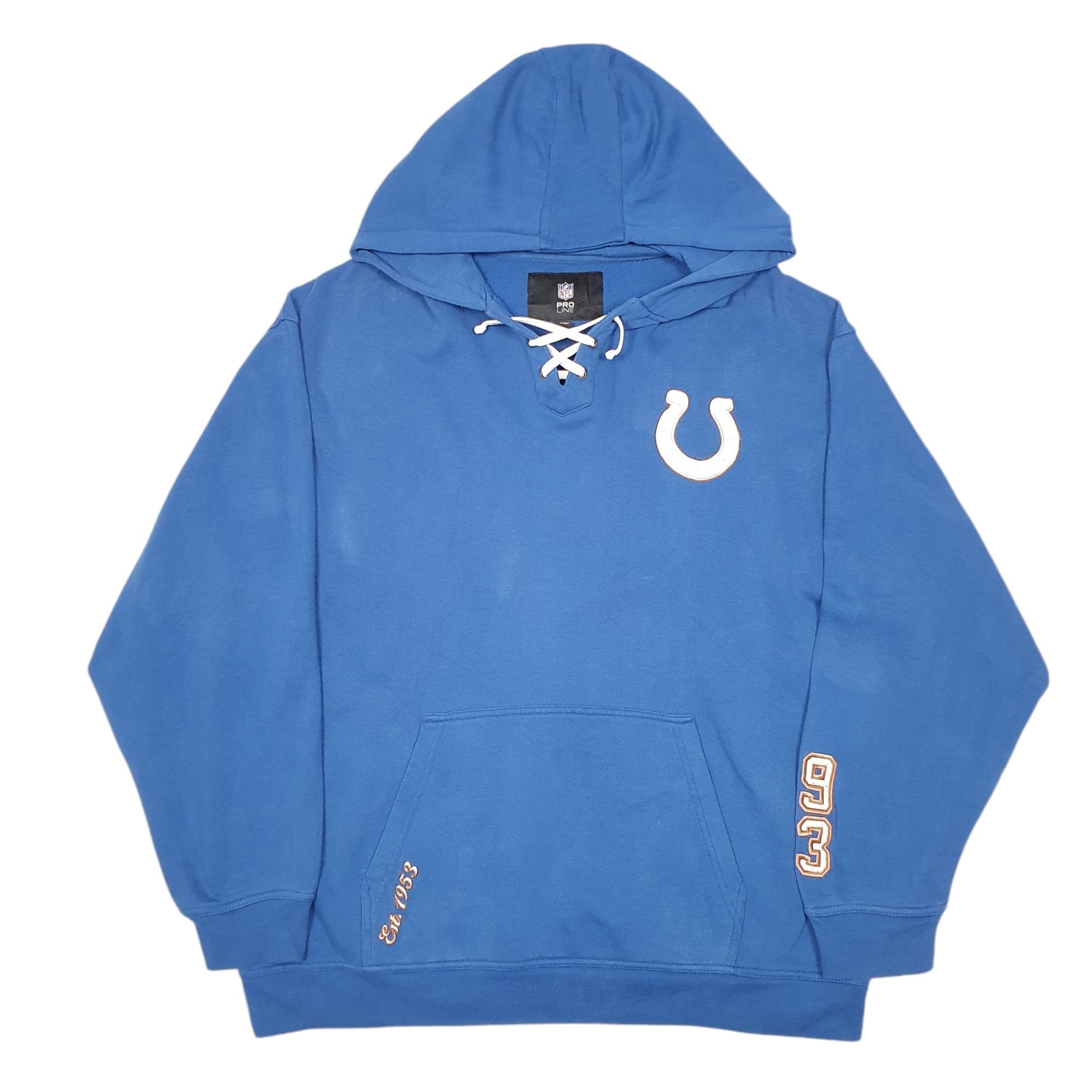 NFL Hoodie Indianapolis Colts American Football USA String Jumper Sweatshirt XL