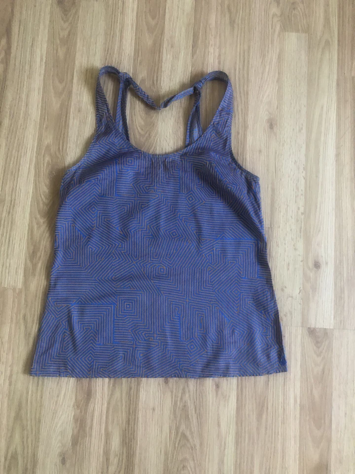 VOLCOM Blue/Mustard Yellow Tank Top Shirt Womens SIZE SMALL - Image 3 of 4