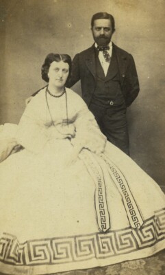Frankreich Paris Mr Mme Vivaux Second Empire Fashion CDV Foto De La Blanchere 1868