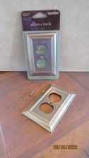 Allen  roth Single Duplex Wall Plate Satin Nickel 0142899