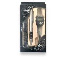 Islamic Tasbih Finger Counter Muslim Sibha 33 Beads Pen 3 Piece Gift Set - Black