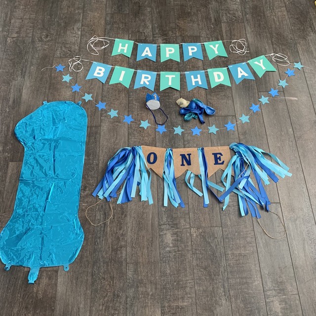 Kids Baby Boy 1st Birthday Party Decorations Decor Balloon Banner