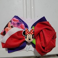 hair bows for girls handmade/lazos para ni as hechos a mano/toddler.. MINNIE...
