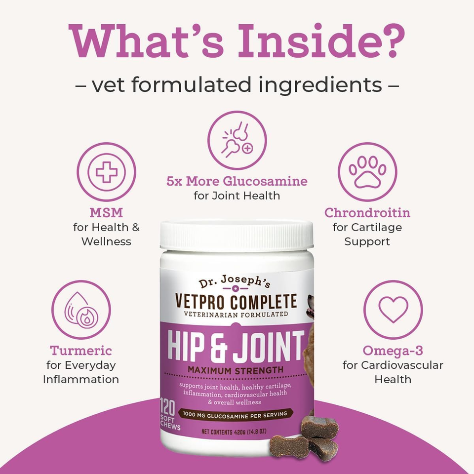 Vetpro Dog Hip and Joint Supplement Pain and Inflammation Relief