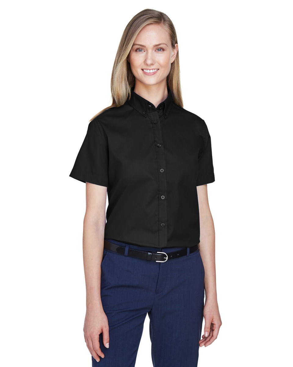 Core 365 Ladies' Optimum Short-Sleeves Twill Shirt 78194 XS-3XL | eBay