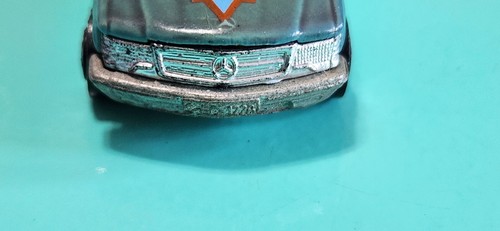Vintage 1980s 1984 Road Champs Mercedes Benz 500 SEC 1/64 Rare Blue W/ Decals - Picture 8 of 9