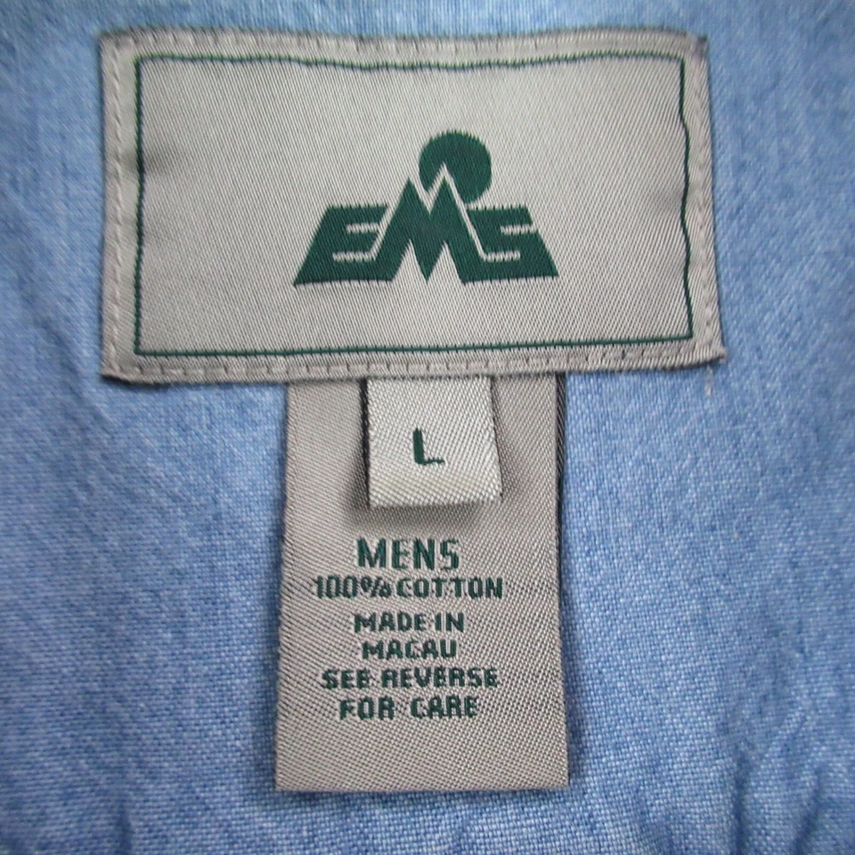 EMS Shirt Mens Large Short Sleeve Button Up Outdoors Lightweight Pockets - Image 3 of 4