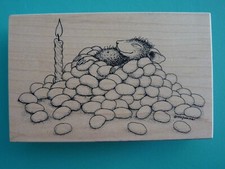 House Mouse Candle and Jelly Beans - STAMPA ROSA Rubber Stamp