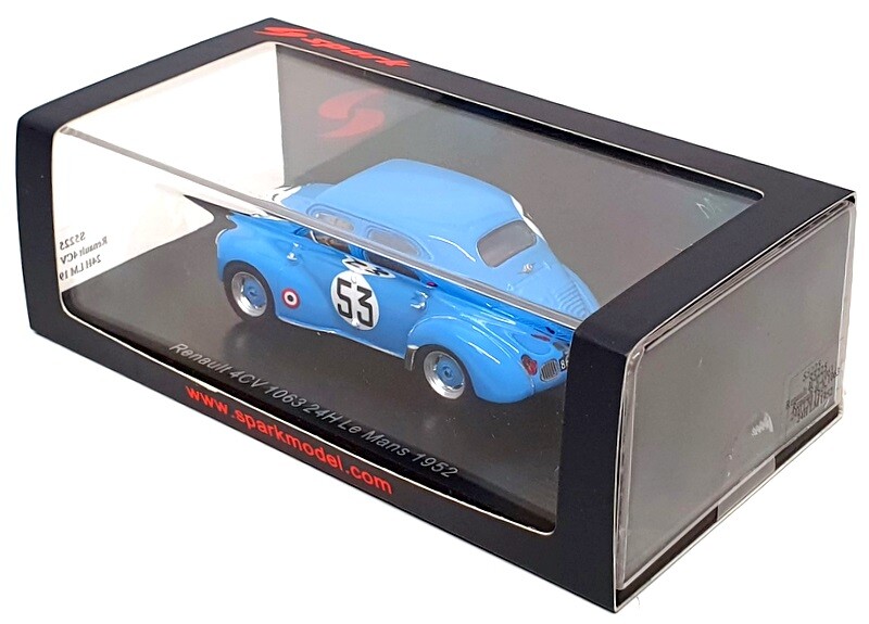 Spark S5225 Renault 4CV 1063 #53 Le Mans 1952 - Lesur/Briat 1/43 Scale