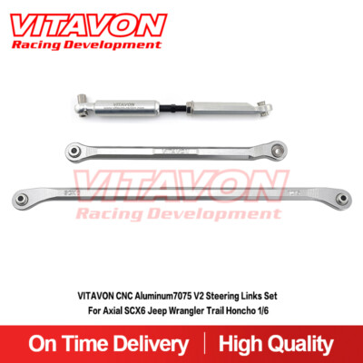 Vitavon CNC Alu7075 V2 Steering Links Set for Axial SCX6 Jeep / Honcho