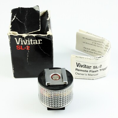 Vivitar SL-2 - Tripod or Shoe Mount Optical Slave Unit With PC + Hot Shoe Sync