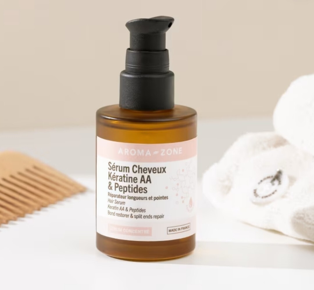 Sérum Cheveux Kératine AA Peptides soin anti-casse pointes abîmées