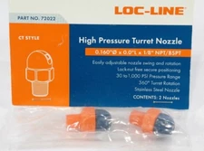 High Pressure Turret Nozzle CT Style Loc-Line 72022 Pack of 2 TF