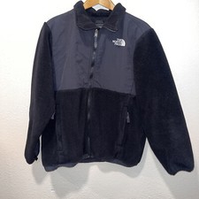 THE NORTH FACE Girls FLEECE POLARTEC FLEECE FULL ZIP JACKET SIZE XL Black