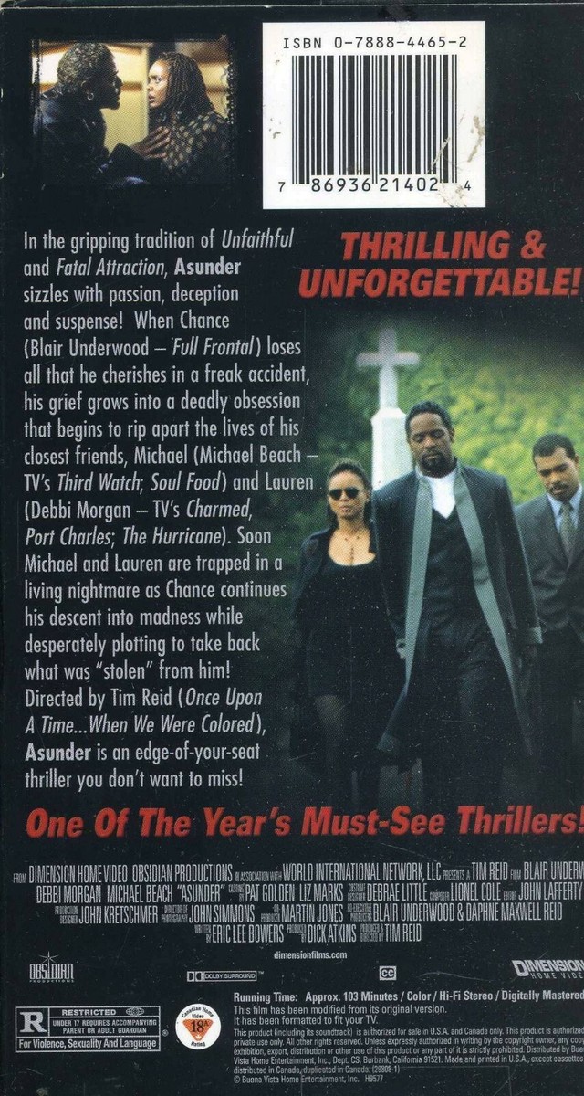 ASUNDER- Blair Underwood, Debbi Morgan- Passion, Deception
