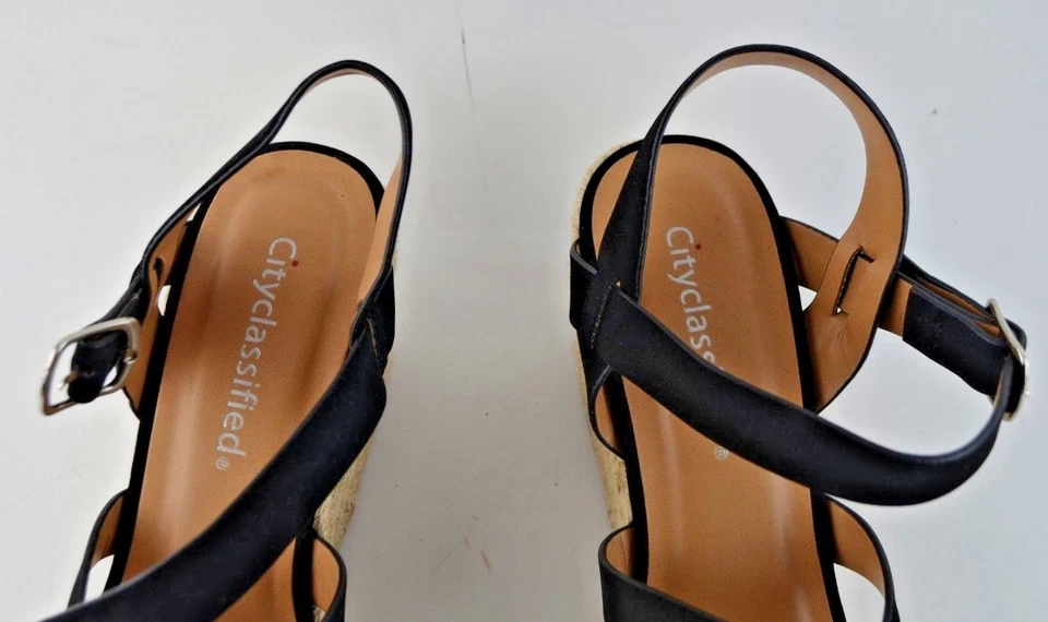 City Classified Wedge Heels 6½ Black Suede Casual  - Image 2 of 4