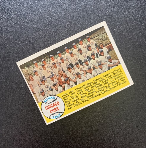 1958 TOPPS Chicago Cubs Team Checklist #327 Baseball Card - UNMARKED