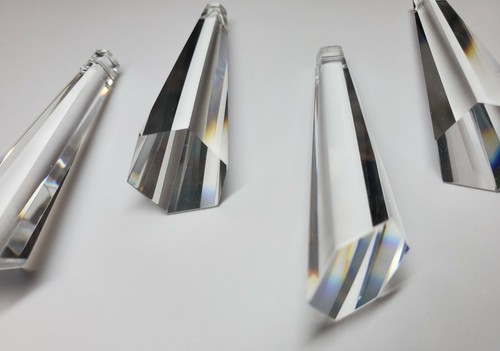 61x14mm Asfour Kristallklar 6-seitig abgestuft Prisma Sonnenfänger Anhänger-Set/2 - Bild 2 von 8