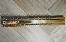 Vintage Wood and Metal Wall Mount 24 Tie Rack/Tie Organizer