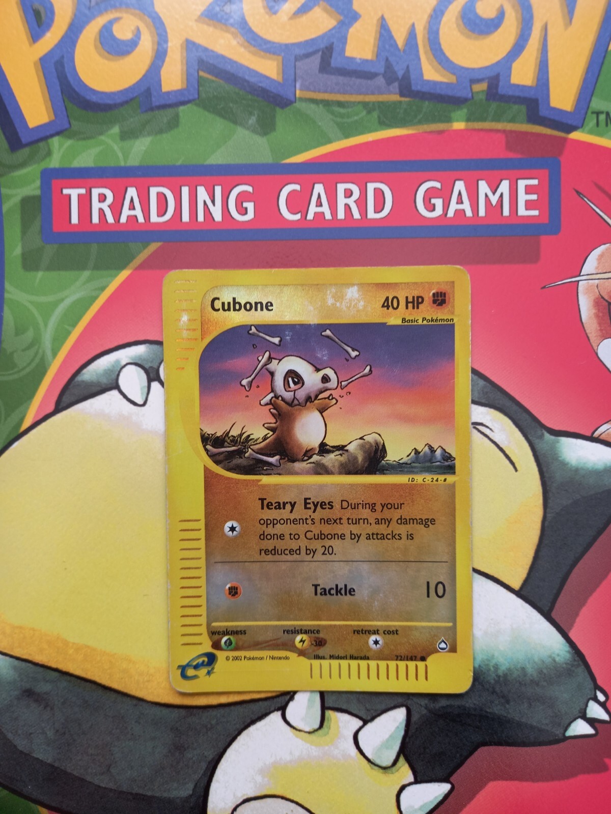 Cubone 72/147 Reverse Holo Aquapolis Pokemon Card