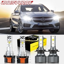 FOR Mercedes Benz GLA45 AMG 2015-2016 4X LED Hi/Lo Beam Headlight H7+H15 Bulbs