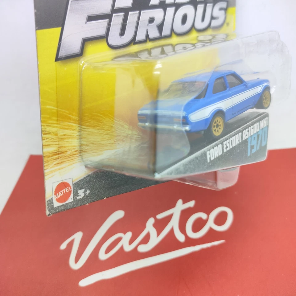 Mattel 1:55 Scale Fast & Furious 6 Ford Escort Rs1600 Mk1 1970 Diecast FCF41 - Image 4 of 4