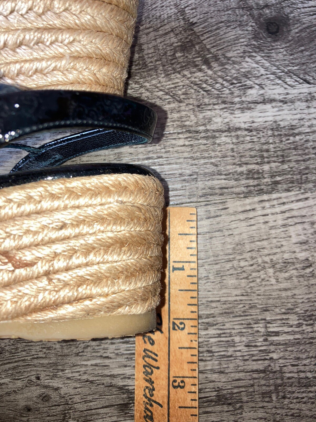 Authentic Gucci Black platform espadrille patent … - image 12