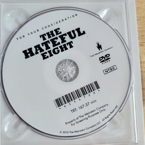 FYC The Hateful Eight DVD Screener For Your Consideration Oscars Promo Tarantino - Picture 4 of 4