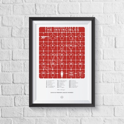Arsenal The Invincibles 2003/2004 Premier League Season Squad Football  Print UK