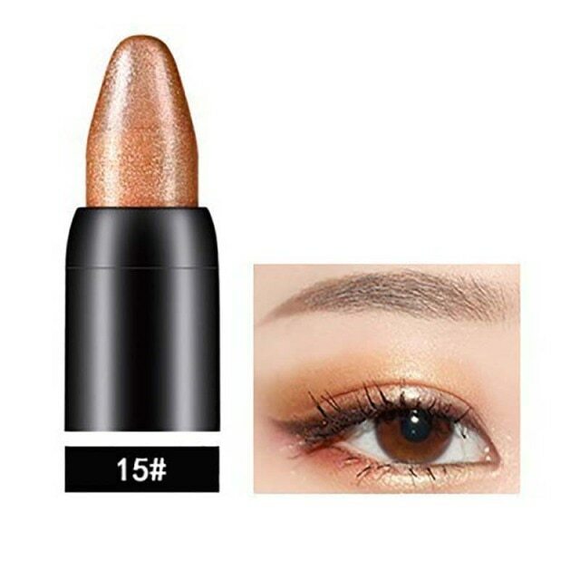 15 Colors Cosmetic Glitter Eye Shadow Lip Liner Eyeliner Pencil Pen
