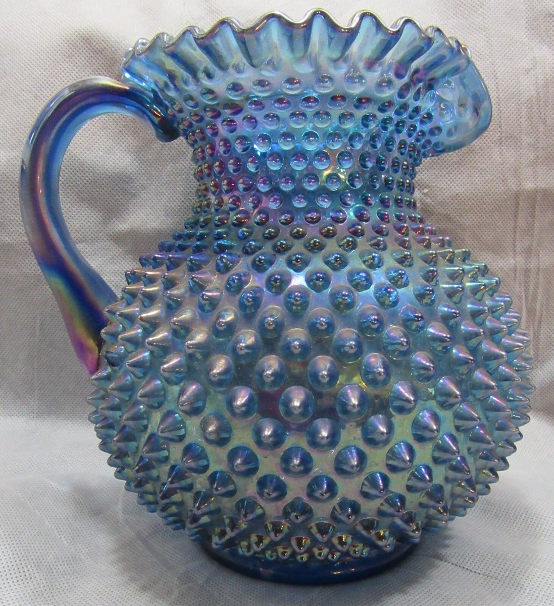 1992 Fenton 3 Generations Art Glass Blue Iridescent Carnival