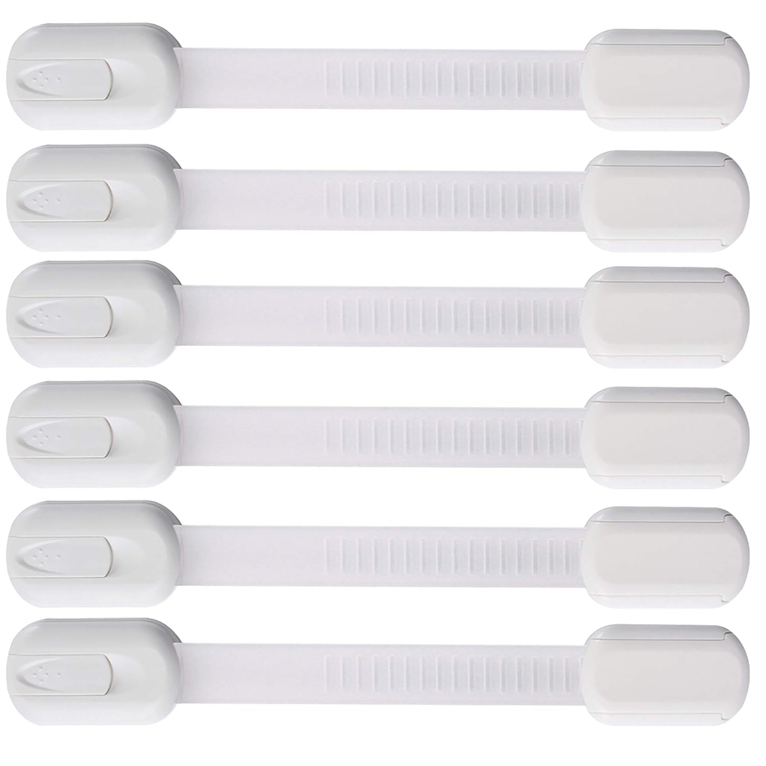 6 Pack  Multi-Use Adhesive Straps Locks - Childproofing Baby Proofing Cabinet La