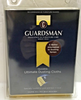 Lot of 2 Guardsman  5 pack Each Ultimate  Dusting Cloths Treated to lock dust