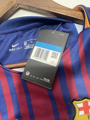 Vintage Messi 10 Medium Barcelona 2017 2018 Rakuten Home Jersey