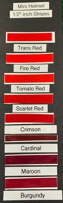 MINI HELMET CENTER STRIPE -  1/2'' INCH WIDE