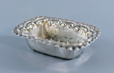 ANTIQUE VICTORIAN REPOUSSE SILVER SALT - H J COOPER & CO LTD - BIRMINGHAM 1900