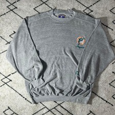 Vintage 90s NFL Miami Dolphins Starter Pile Sweatshirt M 22.0 in Gray