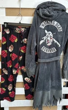 The Walking Dead Survivor AMC Bathrobe OSFM & Fleece Pj Bottoms Size M