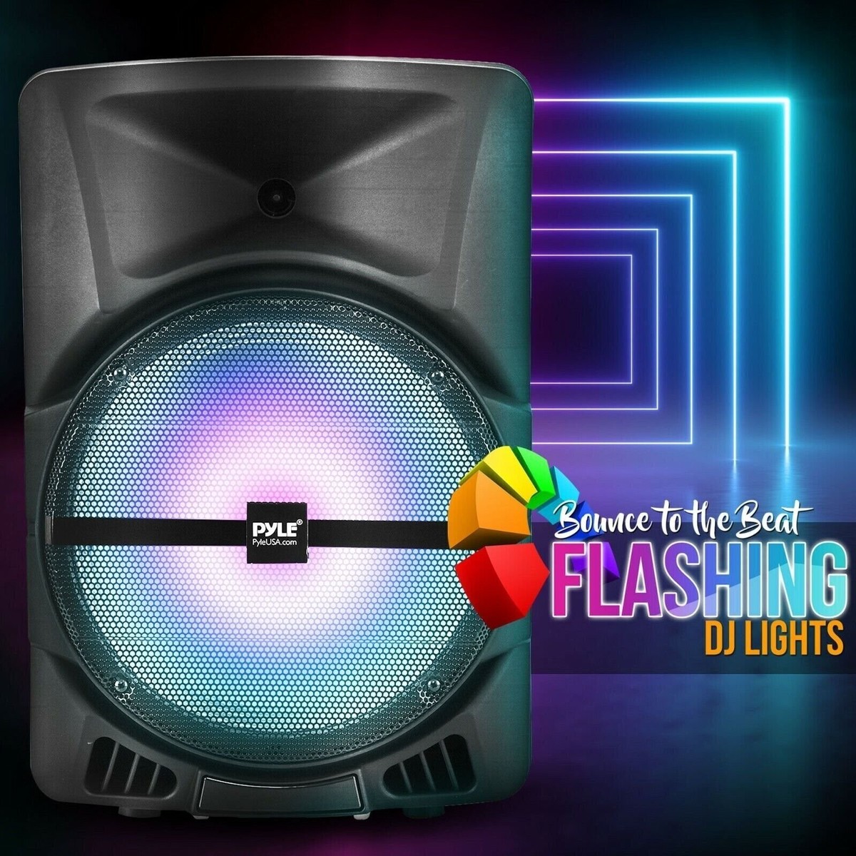 Pyle Bluetooth 800W Loudspeaker with Rechargeable Battery - Black