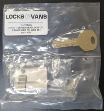 Locks4Vans T1040x 40mm T-Series Deadlock Cylinder – Pinned to WDS003 – 1 Key Inc