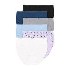 Women s Cotton Hi-Cut Underwear 6-Pack, Moisture-Wicking Full Coverage Fit