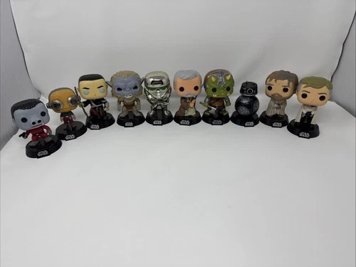 Star Wars Funko Pop Lot - Lot of 10 - Obi-Wan, Luke Skywalker, Phasma, and More!