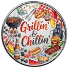 1 oz Silver Round Father's Day - Grillin & Chillin .999 Silver w/ Color Artwork