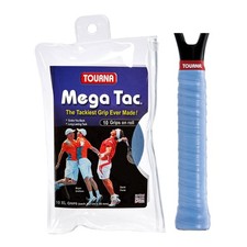 Tourna Mega Tac Extra Tacky Overgrip, Blue, 10 Pack